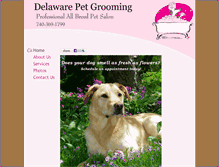 Tablet Screenshot of delawarepetgroomers.com